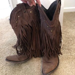 Liberty Black Fringe Cowgirl Boots